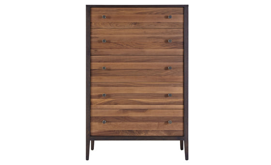 Hayden Chest of Drawers Walnut Stripe