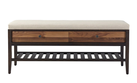 Hayden Bench Walnut Stripe