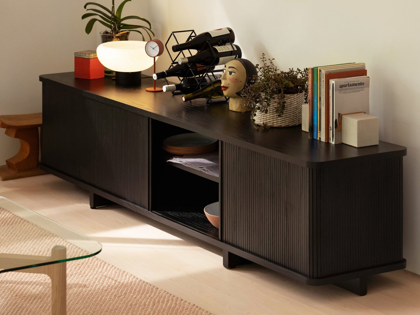 Tambour 86" Credenza