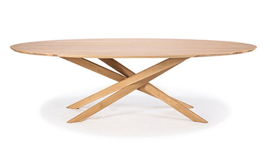 Mikado Oak oval coffee table