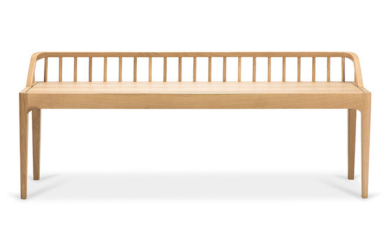 Spindle Oak bench