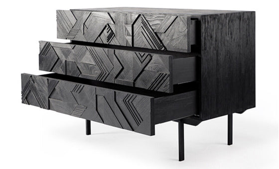 Graphic Teak black Dresser