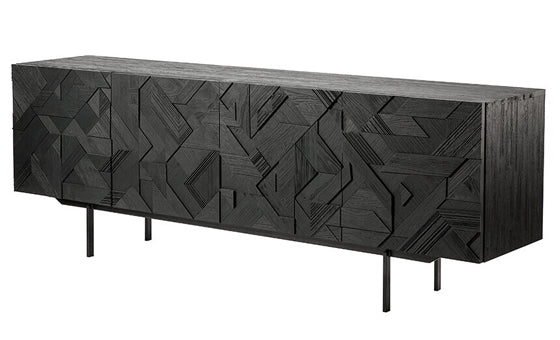 Graphic Teak black sideboard