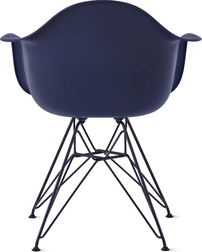 Herman Miller x HAY Eames Molded Plastic Armchair in Black Blue