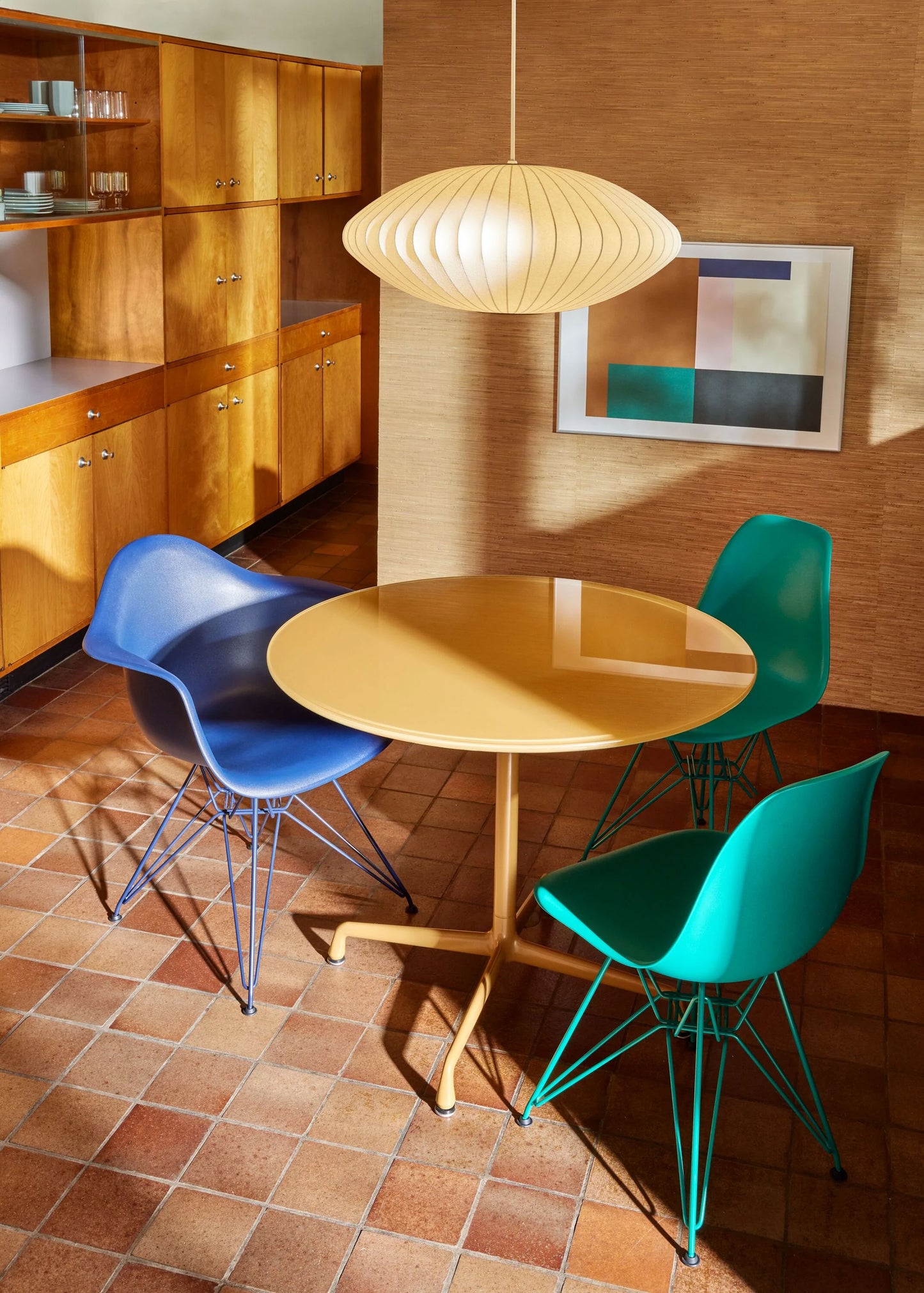 Herman Miller x HAY Eames Molded Plastic Armchair in Black Blue