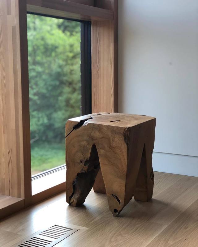 Teak Square Stool