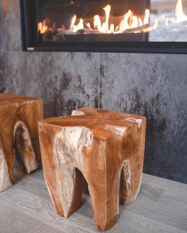 Teak Square Stool