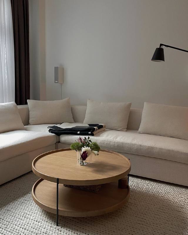 Sage round coffee table