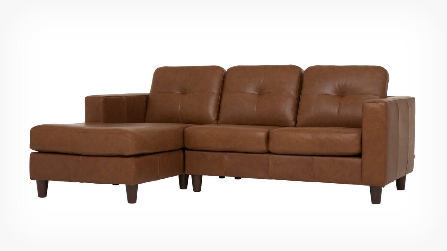 Solo 2-Piece Sectional with Chaise Leather