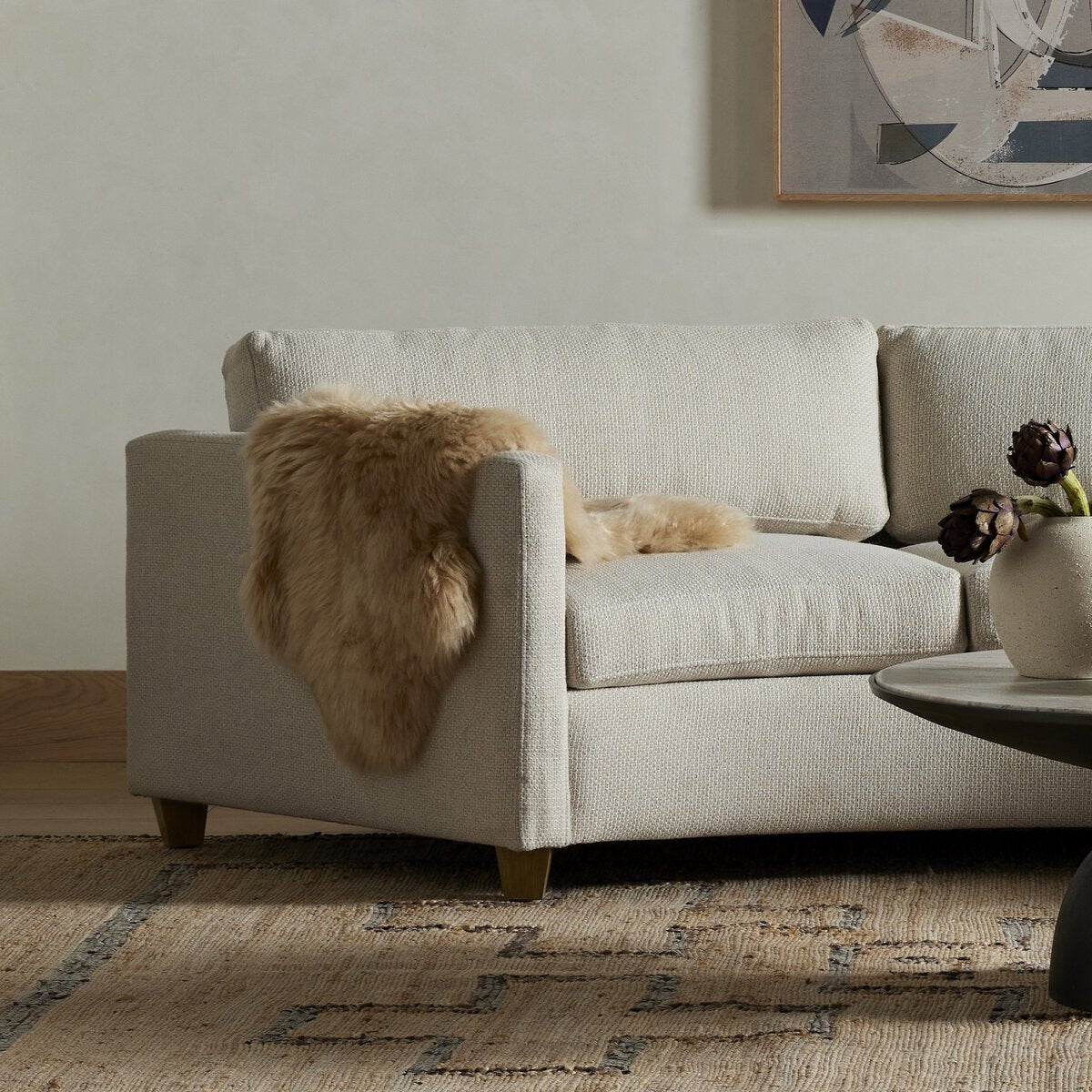 Lalo Lambskin Ombre Throw