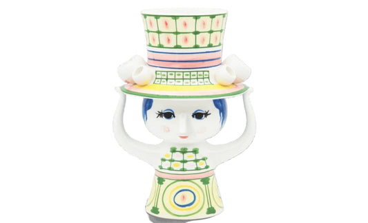 Lady with Hat Vase, green