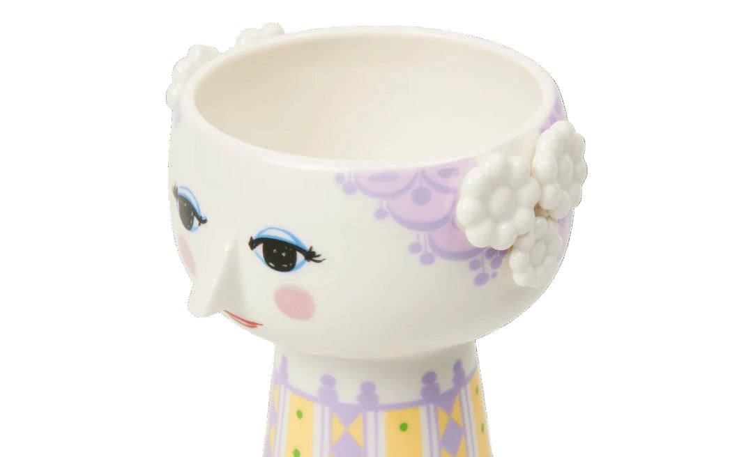 Eva Vase, Lavender/Yellow