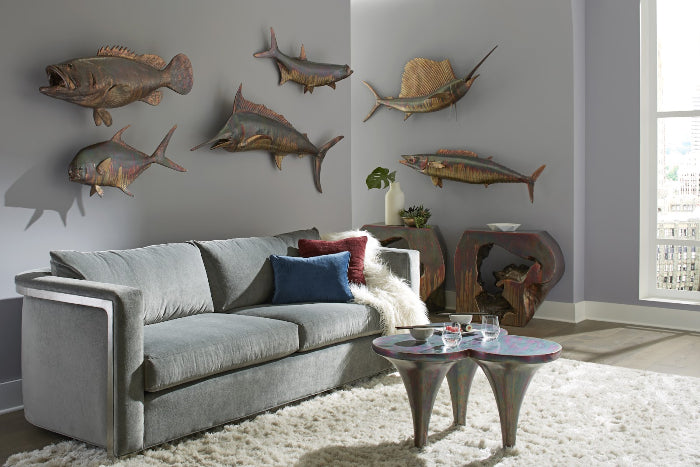 Blue Marlin Fish Wall Sculpture