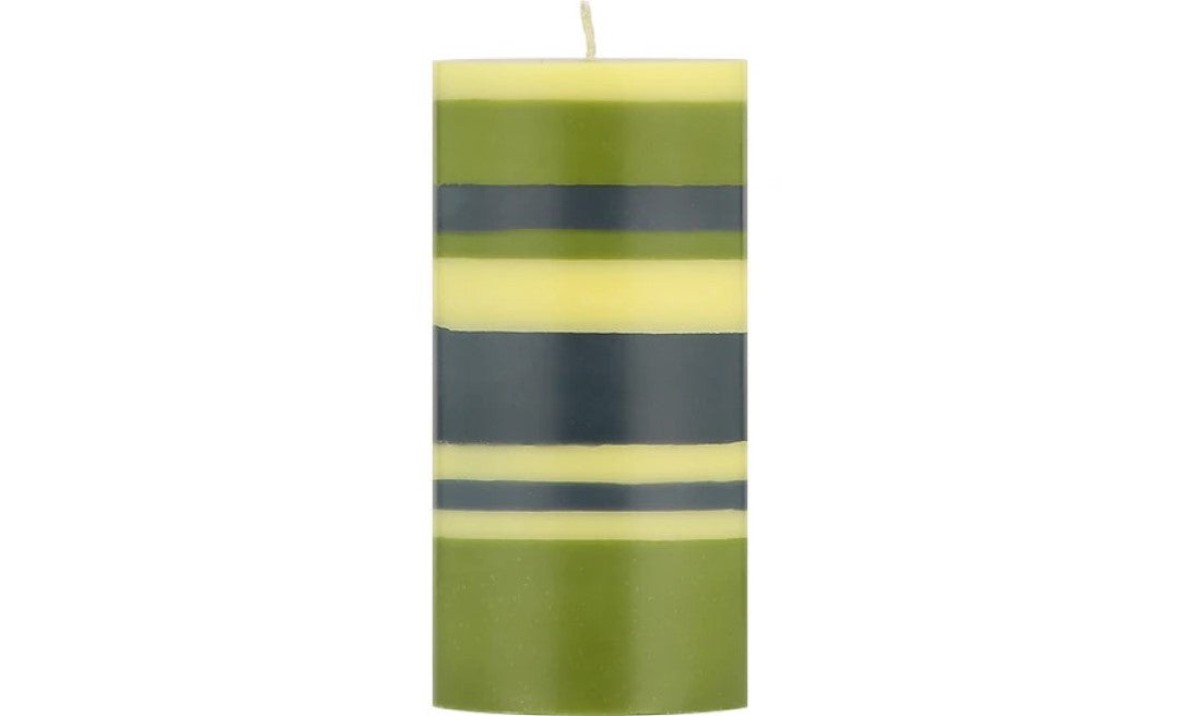 Striped Pillar Candle