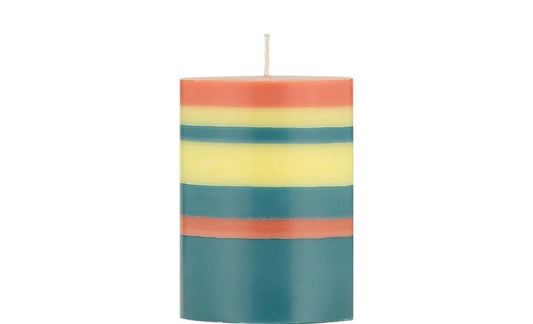 Striped Pillar Candle