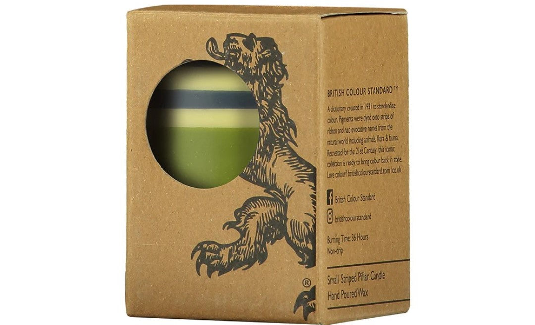 Striped Pillar Candle