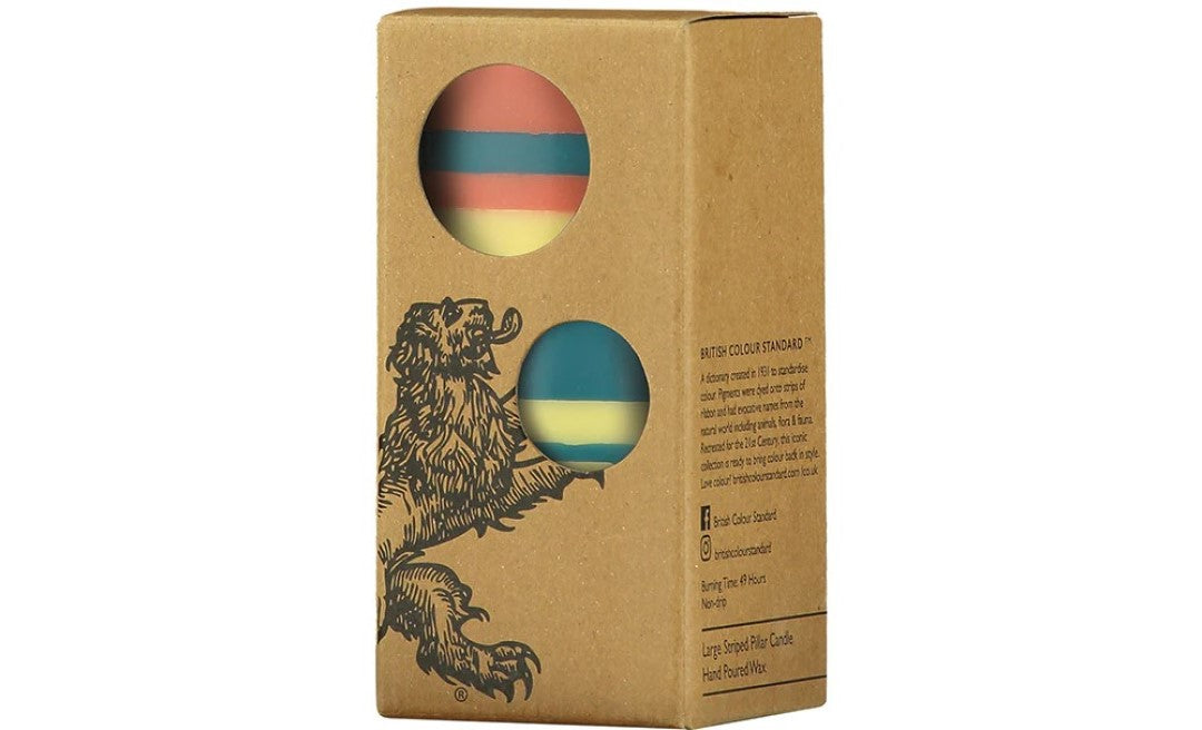 Striped Pillar Candle