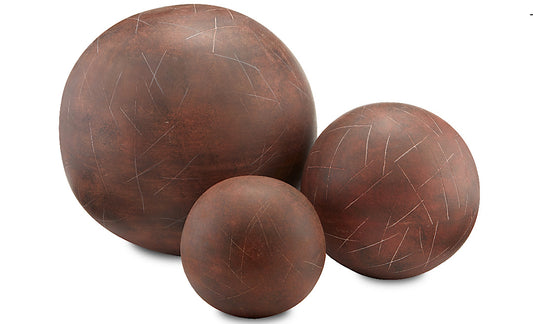 Sphere Terracotta Set of 3