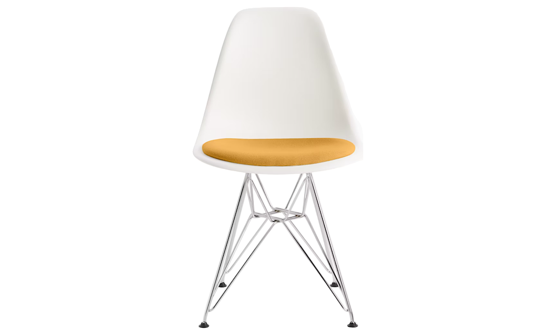 Eames® Molded Plastic Side Chair with Seat Pad