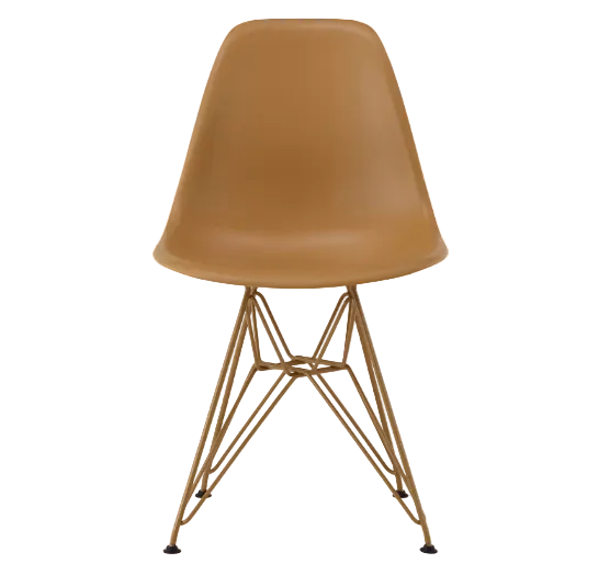Herman Miller x HAY Eames® Molded Plastic Side Chair in Powder Yellow