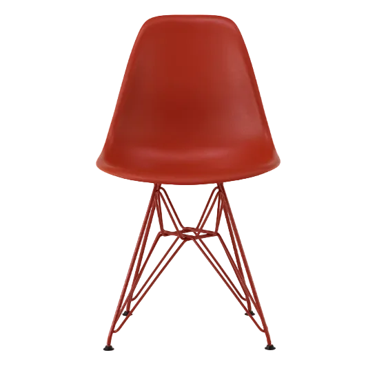 Herman Miller x HAY Eames® Molded Plastic Side Chair in Powder Yellow