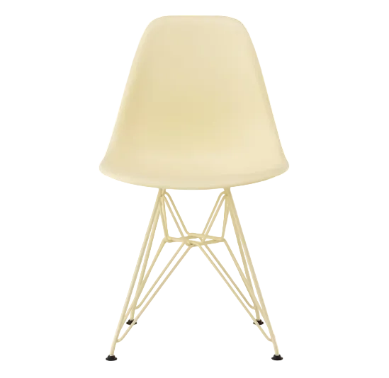 Herman Miller x HAY Eames® Molded Plastic Side Chair in Powder Yellow