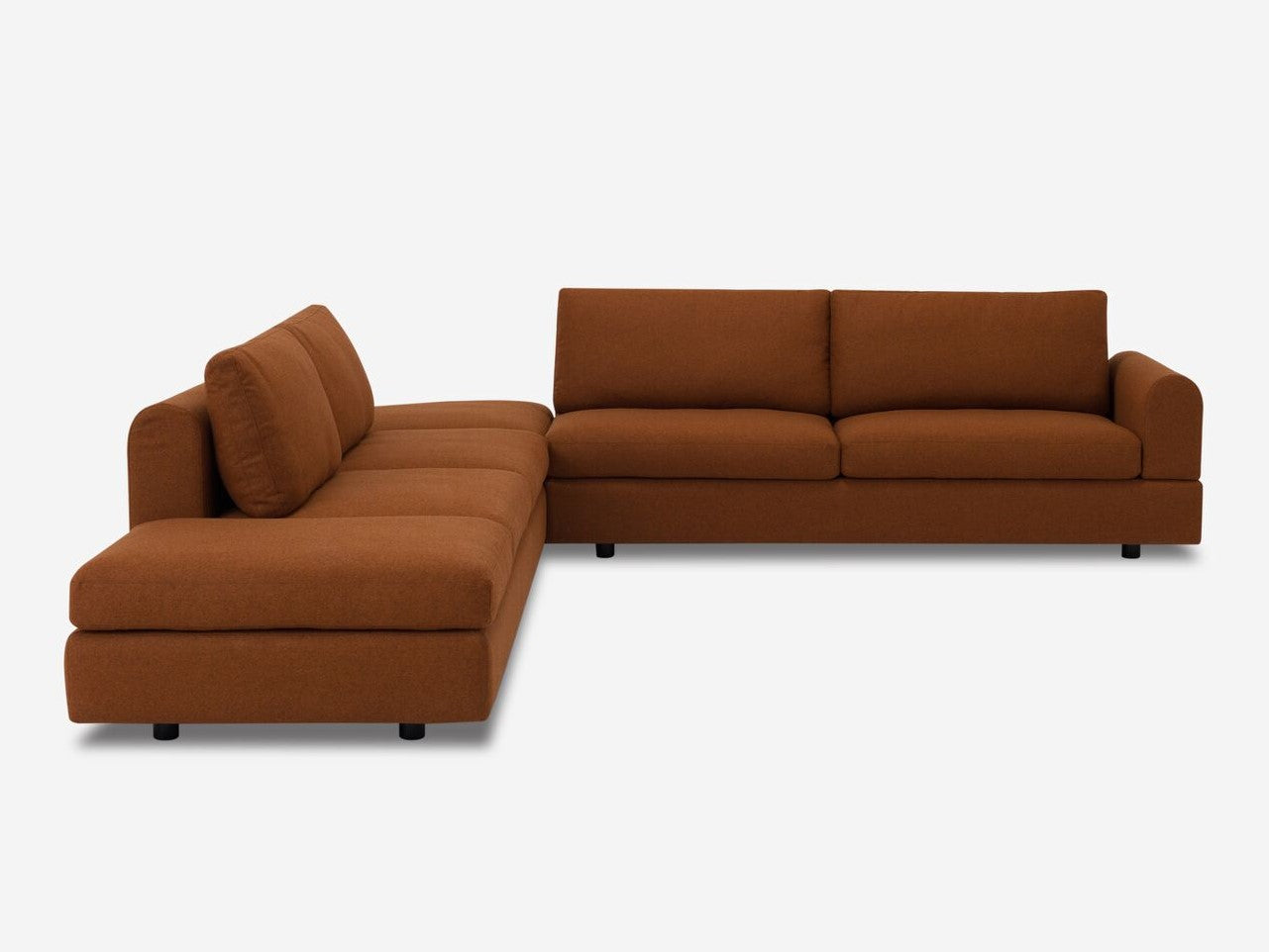 Stage Moon 3-Piece Sectional Sofa with Backless Chaise