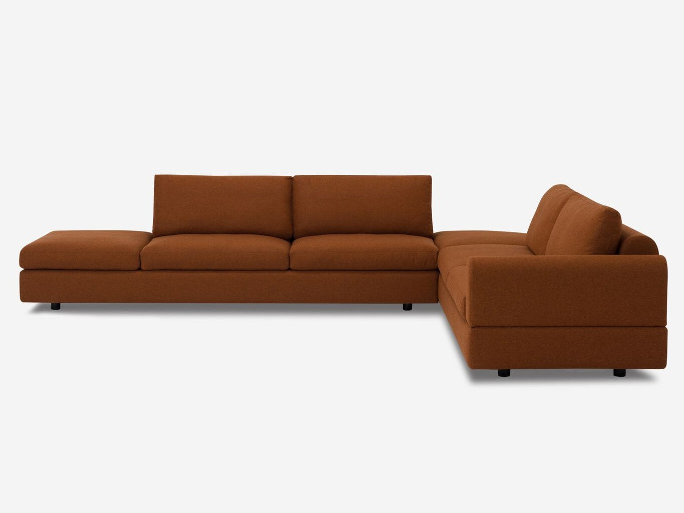 Stage Moon 3-Piece Sectional Sofa with Backless Chaise