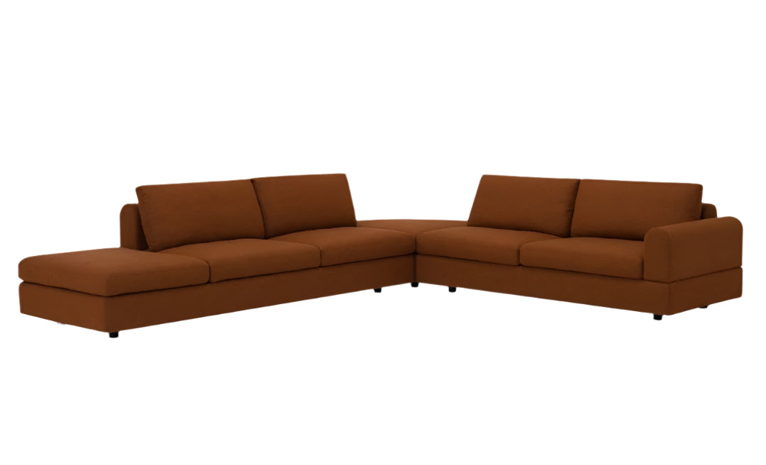 Stage Moon 3-Piece Sectional Sofa with Backless Chaise
