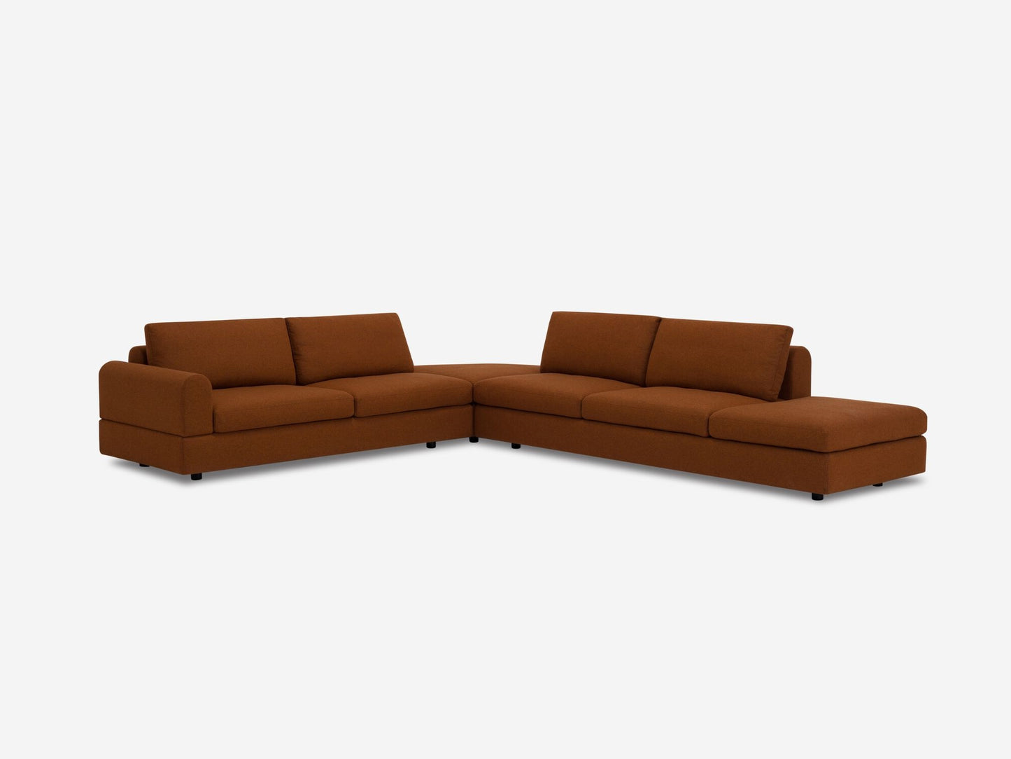 Stage Moon 3-Piece Sectional Sofa with Backless Chaise