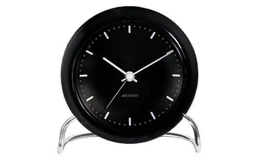 City Hall Table Clock, Black