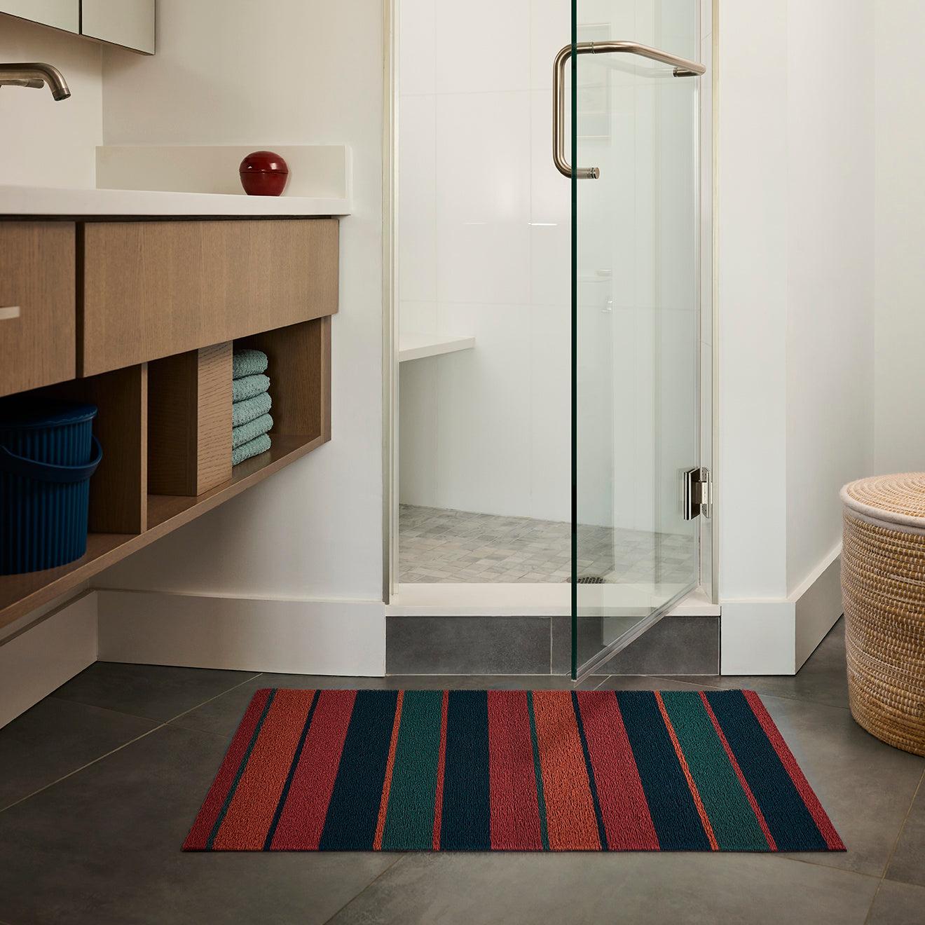 Bolt Stripe Shag Raspberry