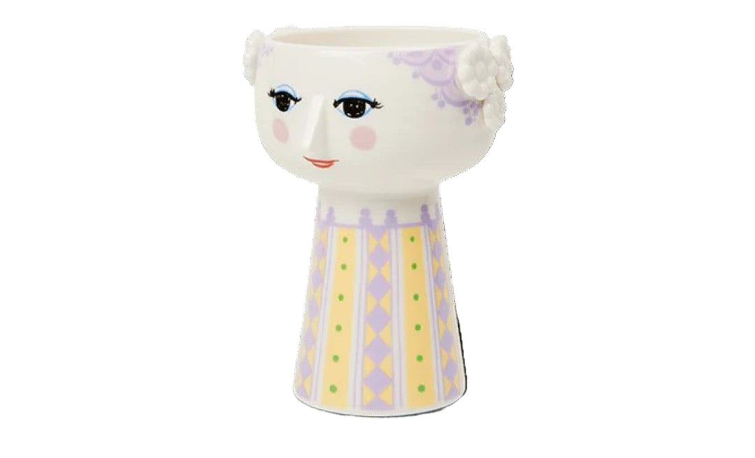 Eva Vase, Lavender/Yellow