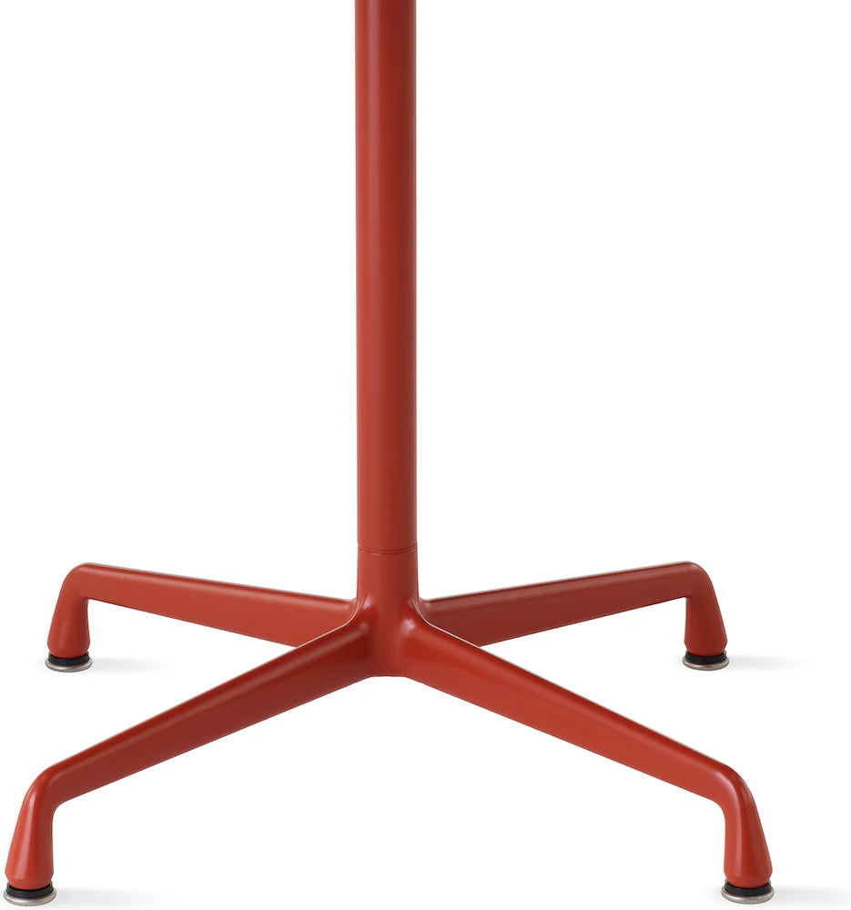 Herman Miller x HAY Eames Universal Base Round Table in Iron Red