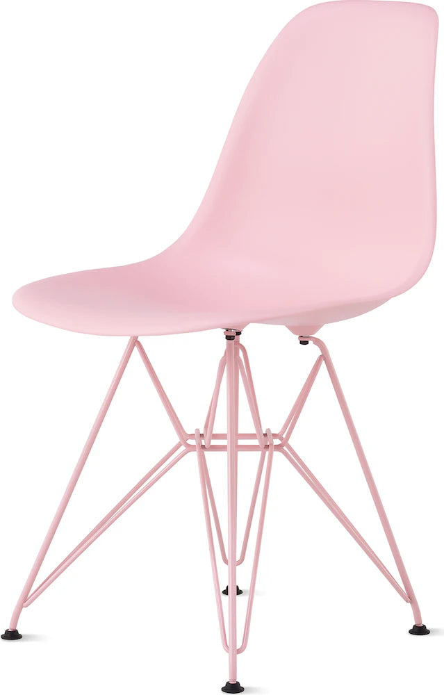 Herman Miller x HAY Eames Molded Plastic Side Chair in Powder Pink