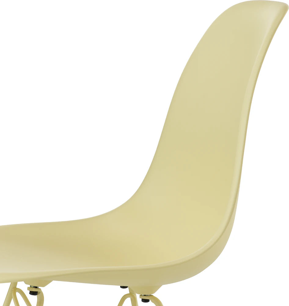 Herman Miller x HAY Eames Molded Plastic Side Chair in Powder Yellow