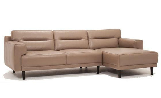 Remi 2-Piece Leather Sectional with Chaise